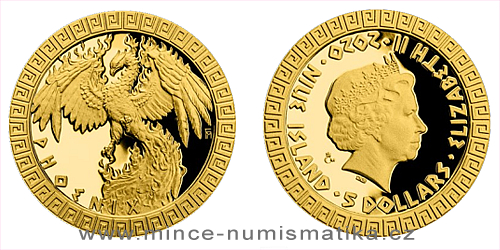 Zlatá mince Bájní tvorové - Fénix