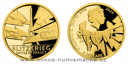 Zlatá mince Válečný rok 1940 - Bitva o Francii