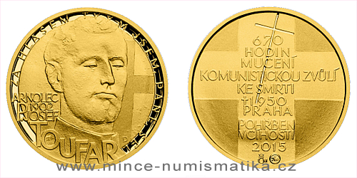 Zlatý dukát Národní hrdinové - Josef Toufar