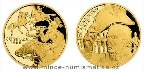 Zlatá uncová medaile Dějiny válečnictví - Bitva u Custozy