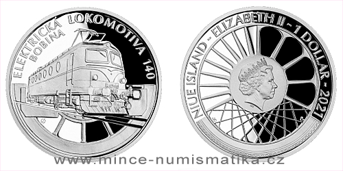 Stříbrná mince Na kolech - Elektrická lokomotiva řady 140