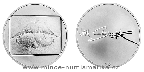 Stříbrná uncová medaile Jan Saudek - Marie č.1