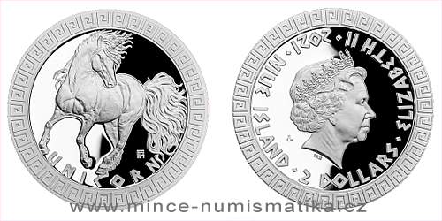 Stříbrná mince Bájní tvorové - Jednorožec