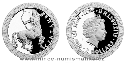 Stříbrná mince Bájní tvorové - Kentaur