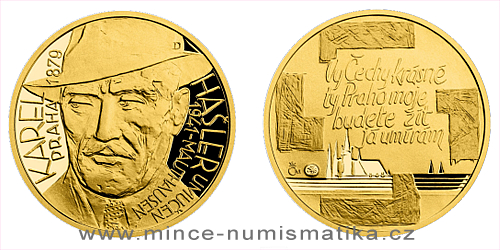 Zlatý dukát Národní hrdinové - Karel Hašler