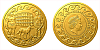 Zlatá dvouuncová mince Romulus a Remus