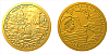 Zlatá čtvrtuncová mince Objevení Ameriky - Kryštof Kolumbus