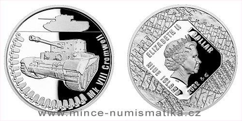Stříbrná mince Obrněná technika - Mk VIII Cromwell