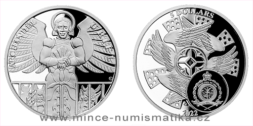 Stříbrná dvouuncová mince Archanděl Uriel