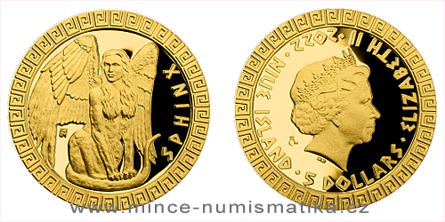 Zlatá mince Bájní tvorové - Sfinga