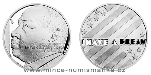 Stříbrná medaile Kult osobnosti - Martin Luther King