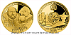 Zlatá dvouuncová mince Tycho Brahe a Johannes Kepler