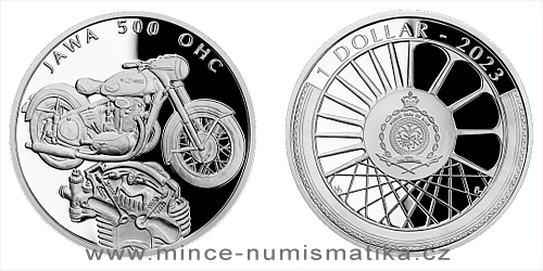 Stříbrná mince Na kolech - Motocykl JAWA 500 OHC
