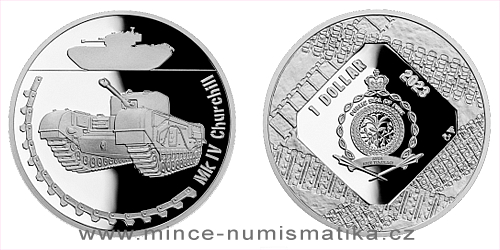 Stříbrná mince Obrněná technika - Mk IV Churchill