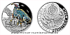 Stříbrná mince Pravěký svět - Parasaurolophus
