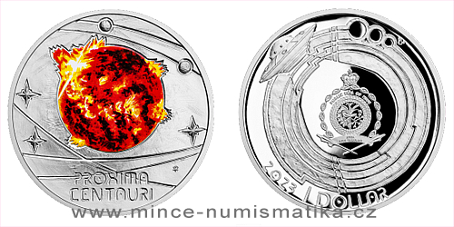 Stříbrná mince Mléčná dráha - Proxima Centauri
