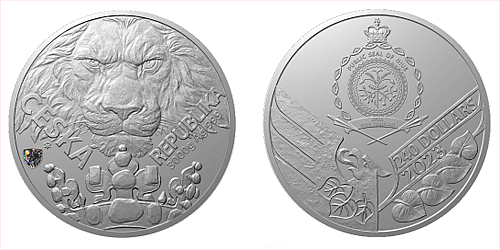 Stříbrná tříkilogramová investiční mince Český lev s hologramem 2023