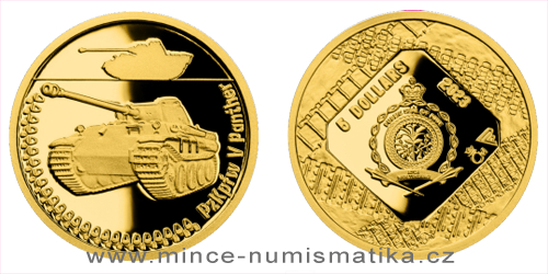 Zlatá mince Obrněná technika - PzKpfw V Panther
