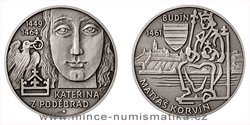 Stříbrná medaile Slavné nevěsty - Kateřina z Poděbrad