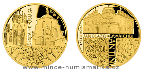 Zlatá půluncová medaile Jan Blažej Santini-Aichel