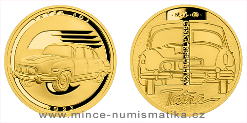 Zlatá půluncová medaile Osobní automobil Tatra 603