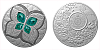 Stříbrná mince Crystal Coin - Motýl 2024