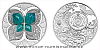 Stříbrná mince Crystal Coin - Motýl 2024