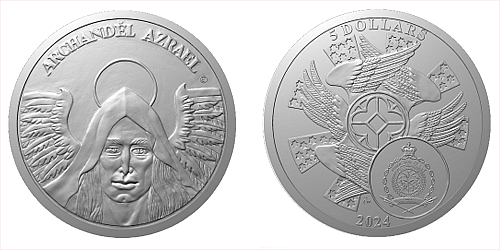 Stříbrná dvouuncová mince Archanděl Azrael