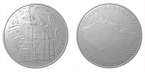 Stříbrná půlkilová medaile Statutární město Přerov