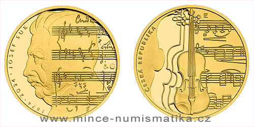 Zlatá půluncová medaile Josef Suk