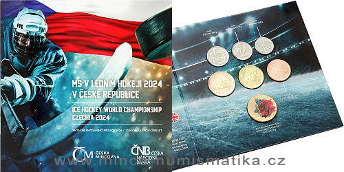 Sada oběžných mincí 2024 MS v hokeji v ČR