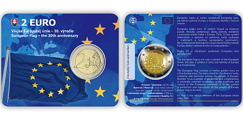 2 € - 30. výročí vlajky Evropské Unie - SBĚRATELSKÁ KARTA 