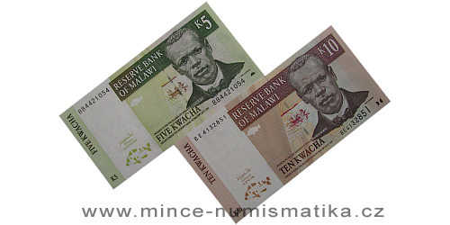 Malawi - série 2 kusů bankovek UNC 